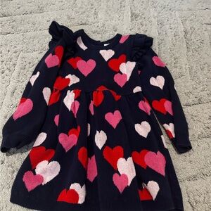 Janie and Jack Navy and Pink Knit Sweater